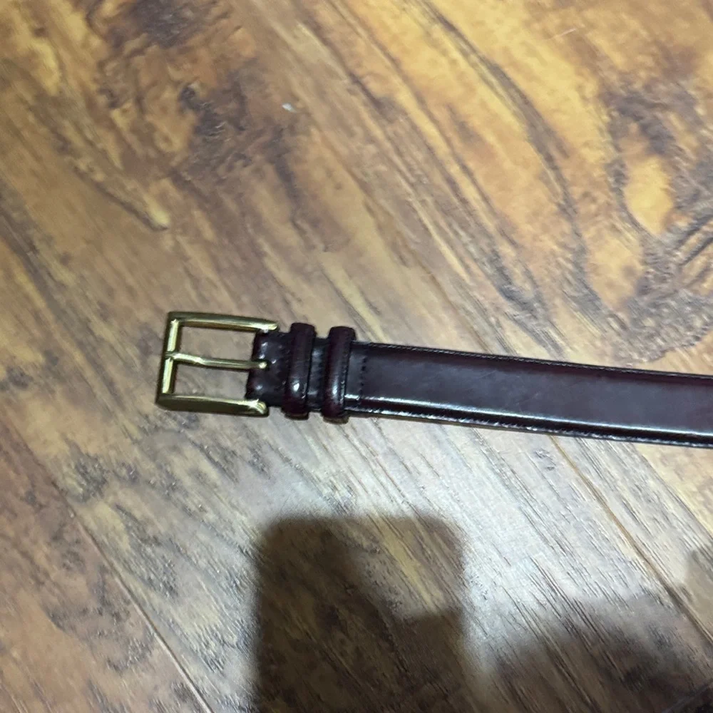Elegant brown vegan Leather Belt for Men - Picture 2 of 4
